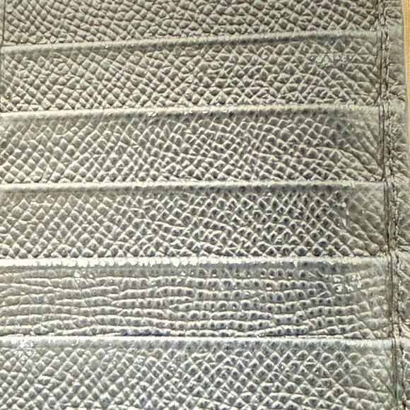 $899 Authentic BVLGARI Made in ITALY Unisex Navy Blue Leather Bifold Long Wallet - Picture 12 of 12